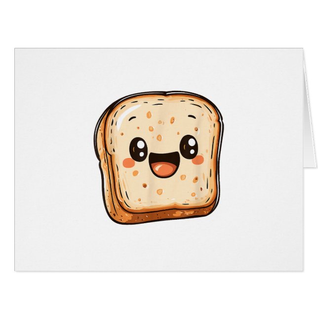 Joyeux dessin en tranches de pain souriant toast (Devant horizontal)