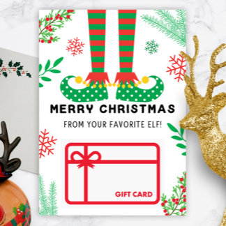 Joyeux Détenteur de carte cadeau Elf Christmas
