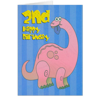 Joyeux deuxième anniversaire Dinosaur rose