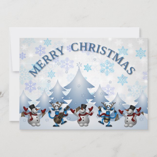 Joyeux devis de Noël avec carte de vacances en tex (Devant)