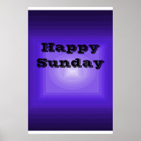 Joyeux dimanche violet code couleur Poster Jour de