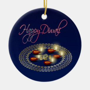 Joyeux Diwali Ganesha Rangoli - Ornement