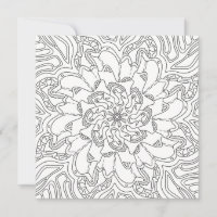 Joyeux Doodles : Coloriage carte plat pour adultes