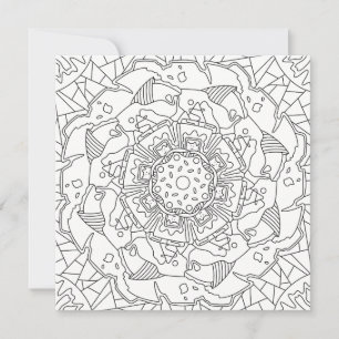 Joyeux Doodles : Joyeuse page de coloriage carte p