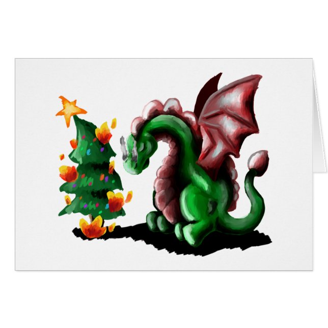Joyeux dragon de Noël (Devant horizontal)