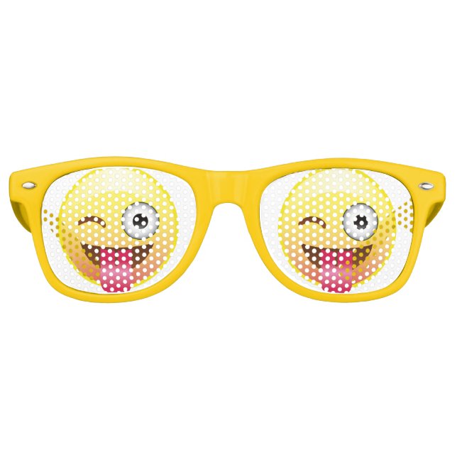 Joyeux Emoji Visage Tongue Sortie des lunettes de  (Devant)