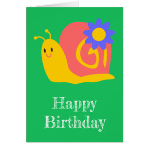 Joyeux escargot rose et vert