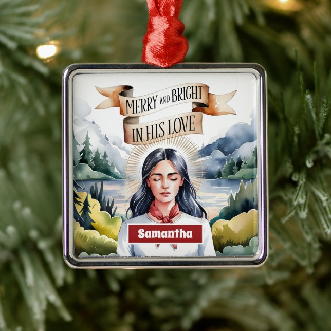 Joyeux et brillant dans son ornement d'amour (Arbre)