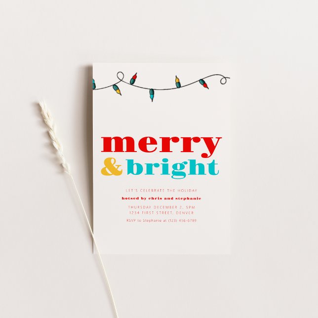 Joyeux et brillant Invitation de Noël (Créateur téléchargé)