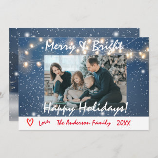 Joyeux et brillant Joyeux Carte photo de famille