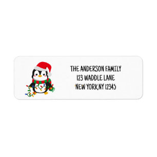 Joyeux et brillant pingouin de Noël