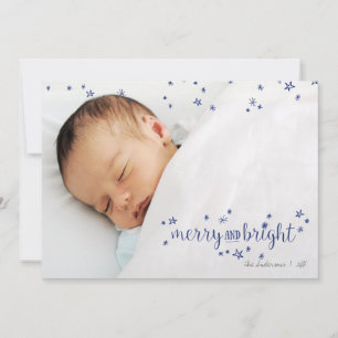 Joyeux et brillant Star Noël Carte photo de vacanc