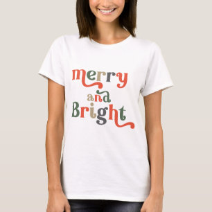 Joyeux et brillant T-shirt de Noël rétro