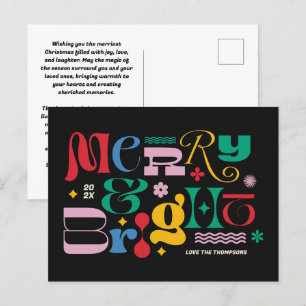 Joyeux et brillant type moderne Mix Carte postale 