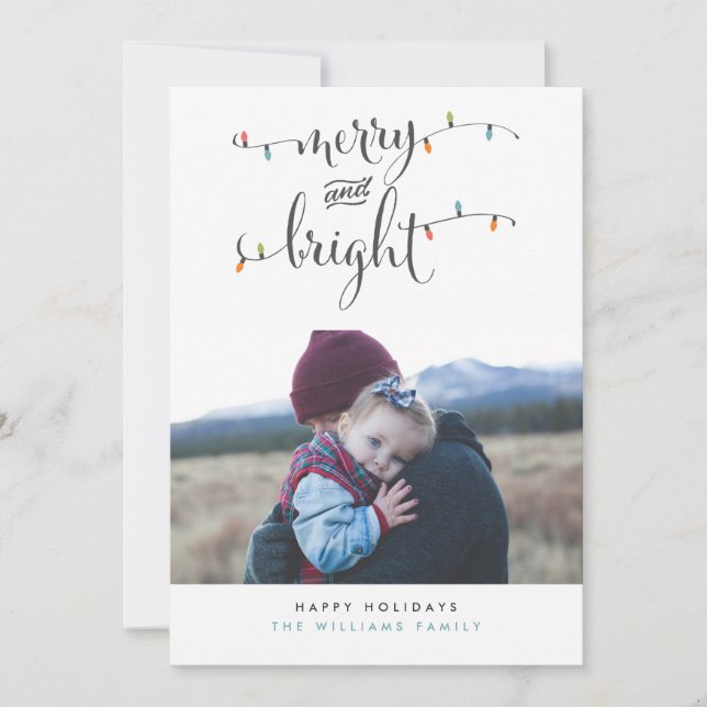 Joyeux et brillants feux de Noël Cartes photos (Devant)