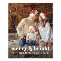 Joyeux et lumineux | Famille de Noël moderne Photo
