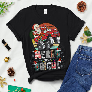 Joyeux et lumineux Noël, T-shirt de la voiture de 