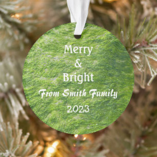 Joyeux et lumineux Noël Vert Personnalisé Nom Cade
