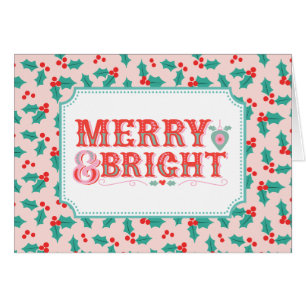Joyeux et lumineux Rose et Rouge Holly