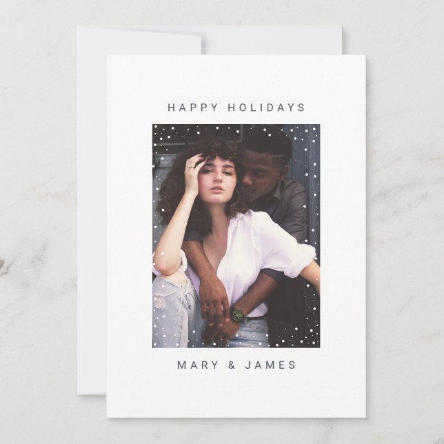 Joyeux et mariés Carte photo de Noël (Devant)