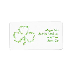 Joyeux Étiquette de adresse Shamrock