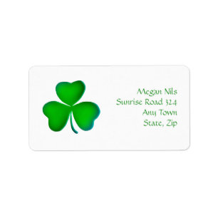 Joyeux Étiquette de adresse Shamrock