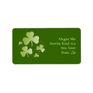 Joyeux Étiquette de adresse Shamrock