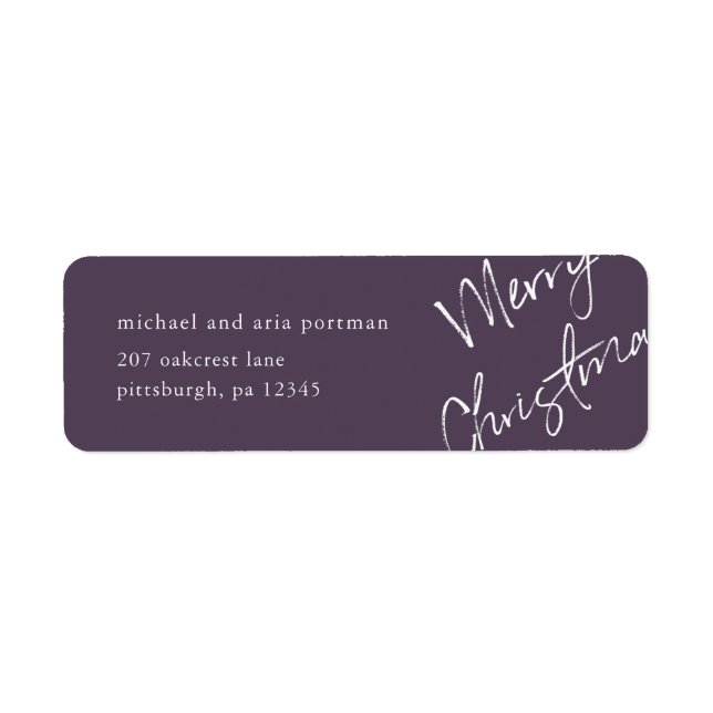 Joyeux Étiquette de messagerie de Noël (Devant)