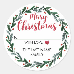 Joyeux Étiquettes de Noël pour cadeaux de Noël