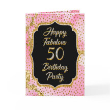 Joyeux Fabuleux 50e anniversaire Invitation Party