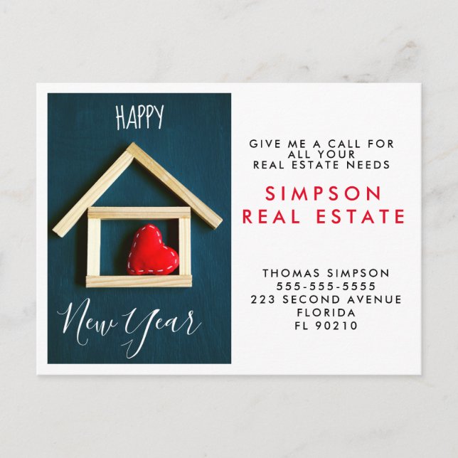 Joyeux faire-part de référence du Nouvel An (Devant)