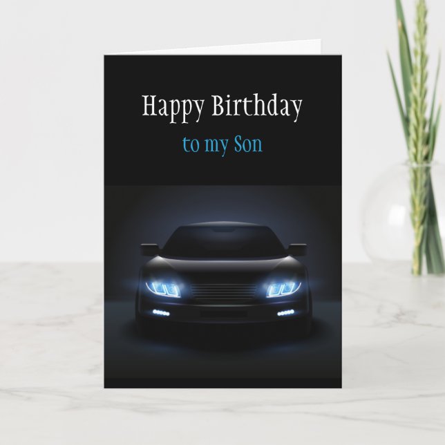 Joyeux Fils Anniversaire Nouvelle voiture carte ex (Devant)