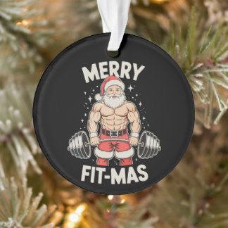 Joyeux Fit Mas Père Noël Levage Gym Noël Xmas
