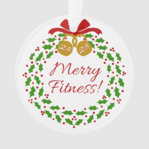 Joyeux Fitness Wreath Cercle Acryllique Ornement