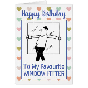 Joyeux Fitter fenêtre d'anniversaire