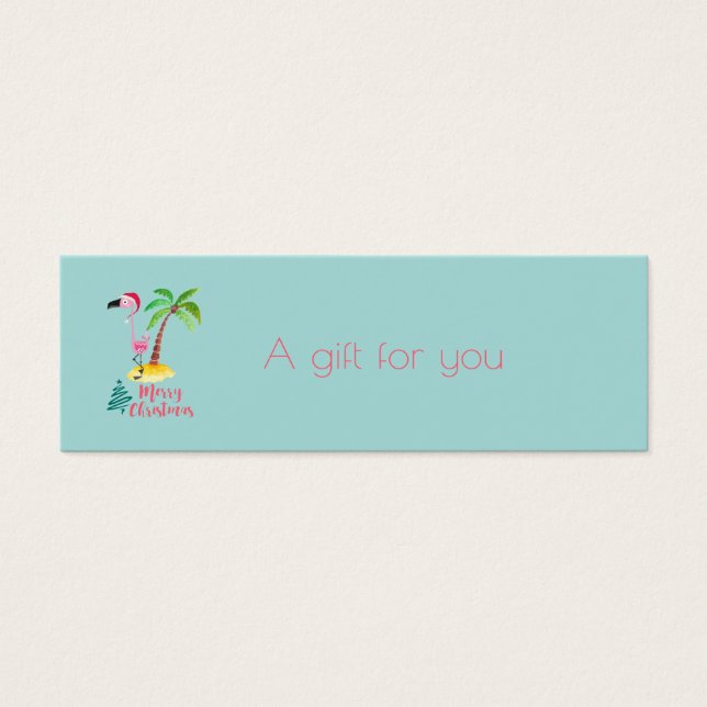 Joyeux Flamant rose Rose de Noël Avec Palm Tree Ca (Devant)