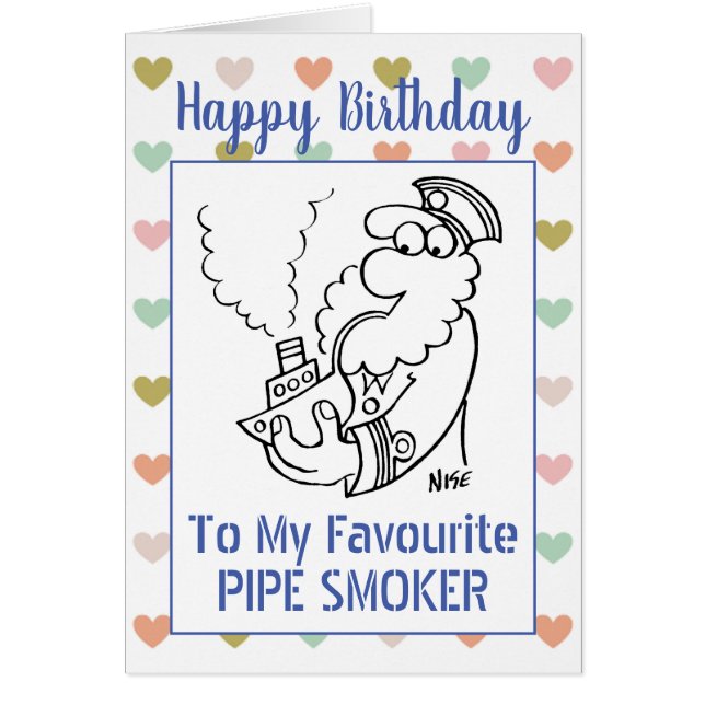 Joyeux Fumeur de tuyaux d'anniversaire (Devant)