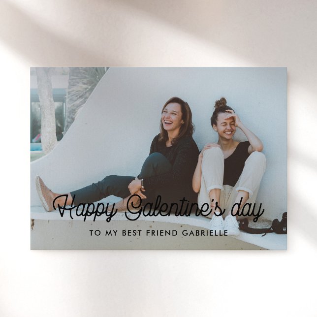 Joyeux Galentine's jour meilleur ami carte photo (Créateur téléchargé)