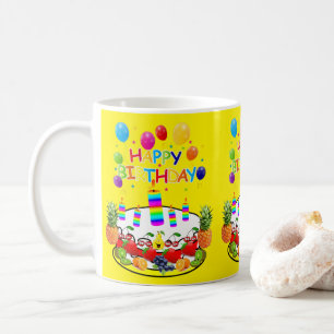 Joyeux gâteau aux fruits de Mug Birthday