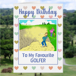 Joyeux golfeur d'anniversaire