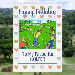 Joyeux golfeur d'anniversaire