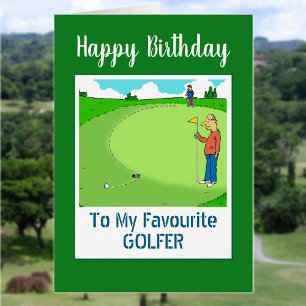 Joyeux golfeur d'anniversaire