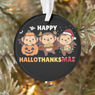 Joyeux Hallothanksmas Singe Noël Singes Orna