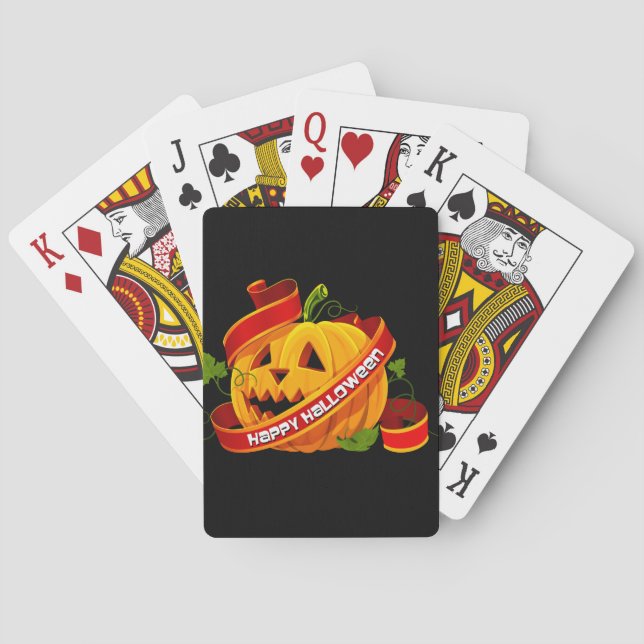 Joyeux Halloween 6 cartes à jouer (dos)