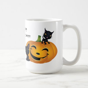Joyeux Halloween Black Kitty Mug