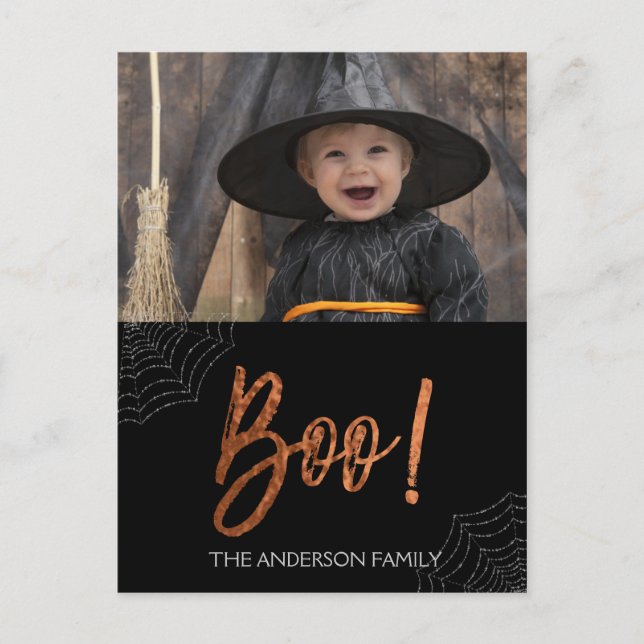 Joyeux Halloween Boo ! Carte photo d'Halloween (Devant)