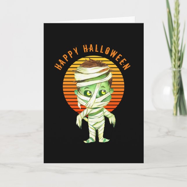 Joyeux Halloween - Carte de momie (Devant)