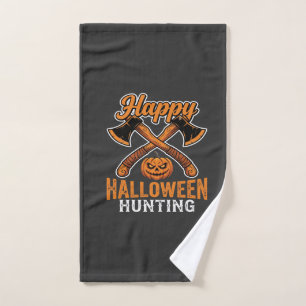 Joyeux Halloween Chasse Haches Croisées Citrouille