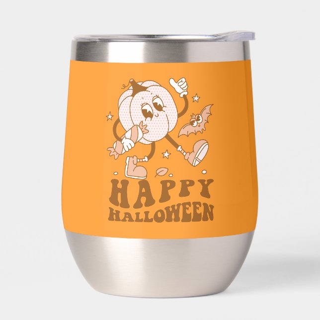 Joyeux Halloween| Citrouille de points de Polka ré (Gauche)