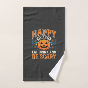 Joyeux Halloween Citrouille Manger Boire Être Effr